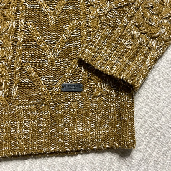 Men’s Wool Blend Chunky Cable Knit Crewneck Sweater M - Picture 4 of 6